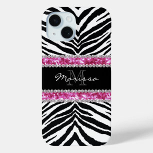 Coque Case-Mate iPhone Faux Parties scintillant Monogrammé Bling Rhinesto