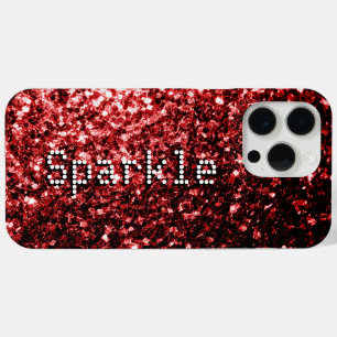 Coque Case-Mate iPhone Faux parties scintillant rouge foncé scintille Vot