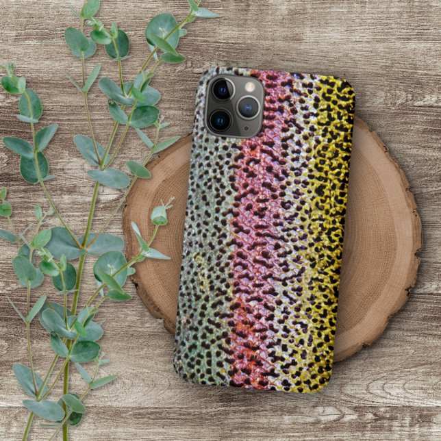 Coques Case-Mate iPhone Faux Rainbow Trout Scale Texture Look Motif (Créateur téléchargé)