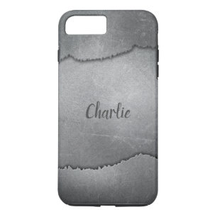Coques Pour iPhone Faux Ripped Metal personnalisation des dossiers de