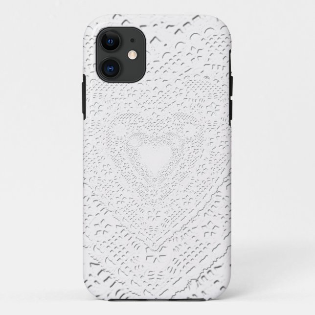 Coques Case-Mate iPhone Faux White Lace Fabric Arrière - plan (Dos)