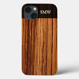 Coque Case-Mate iPhone Faux Zebra Wood Grain Personnalisé