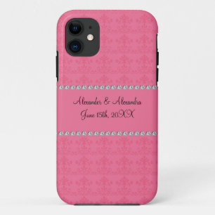 Coque Case-Mate Pour iPhone Faveurs de mariage en diamant rose