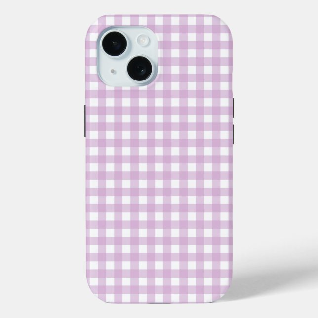 Coques Case-Mate iPhone Faye and Lauren Soft Purple Gingham (Verso)