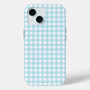 Coque Case-Mate iPhone Faye et Lauren En vichy bleu doux