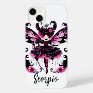 Coque Case-Mate iPhone Fée Gothique Rose Noir Scorpion Astrologie Zodiaqu