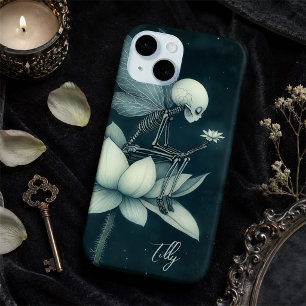 Coque Case-Mate iPhone Fée squelette sur fleur de lotus au clair de lune