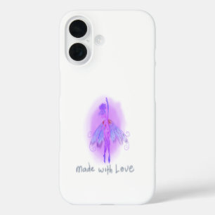 Coque Pour iPhone 16 Fée Violette Rêveuse – Fantaisie Rose et Lavande D