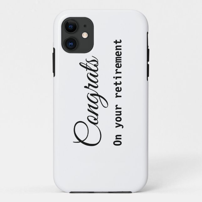 Coques Case-Mate iPhone Félicitations simples minimales retraite ajouter n (Dos)