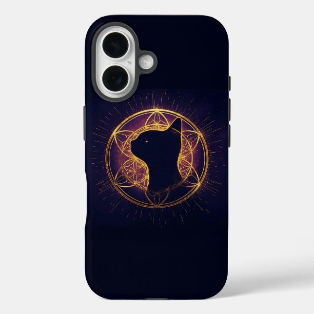 Coques Case-Mate iPhone Féline Mystique au Sein du Cercle Sacré (Verso)