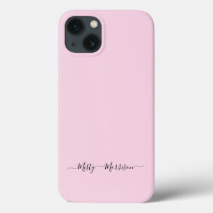 Case-Mate iPhone Case Feminine Minimaliste Pastel Pink Script Nom person
