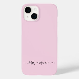 Coque Case-Mate iPhone Feminine Pastel Rose avec Script Nom personnalisé