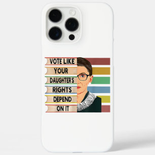 Coque iPhone 16 Pro Max Féministe Ruth Bader Ginsburg RBG Citation Fille A