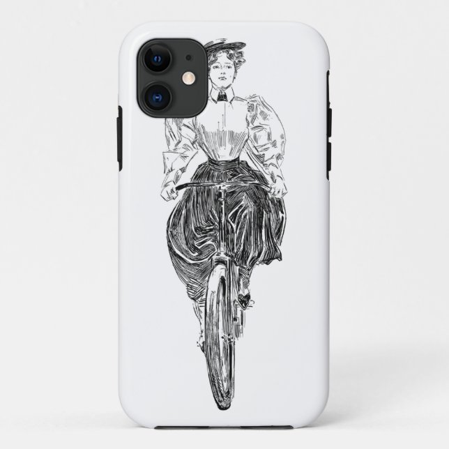 Coques Case-Mate iPhone femme à bicyclette (Dos)