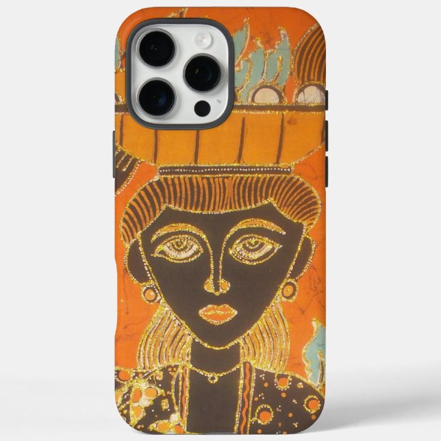 Coques Case-Mate iPhone Femme africaine portant panier d'art (Verso)