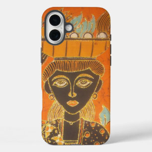 Coque Pour iPhone 16 Plus Femme africaine portant panier d'art
