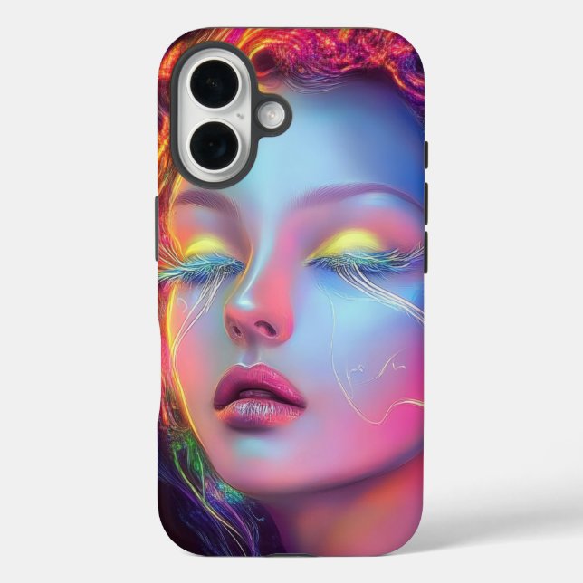 Coques Case-Mate iPhone Femme Alien aux cheveux cosmiques (Verso)