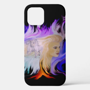 Coque iPhone 12 Femme avec cheval