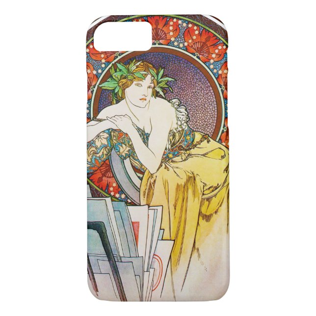 Coques Case-Mate iPhone Femme avec du pavot, Mucha (Dos)