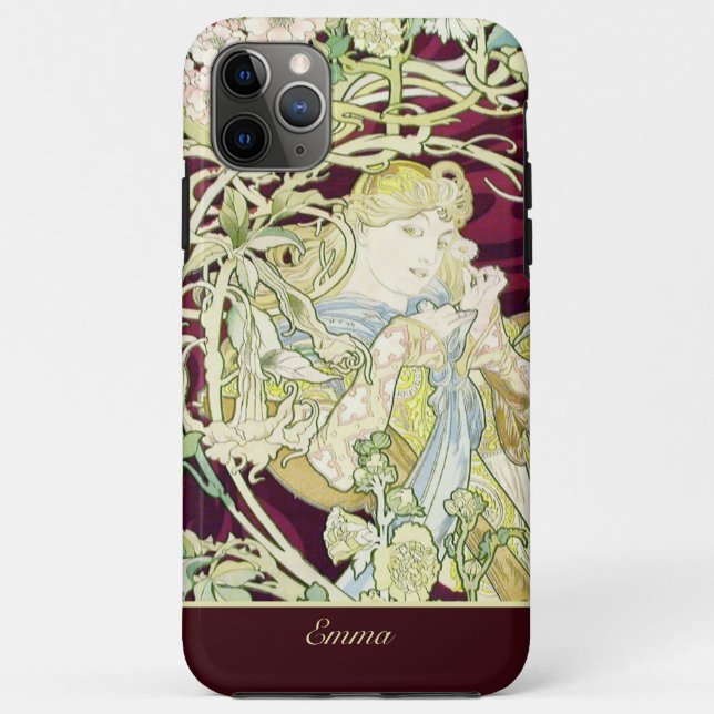 Coques Case-Mate iPhone Femme avec marguerite - Alphonse Mucha (Dos)