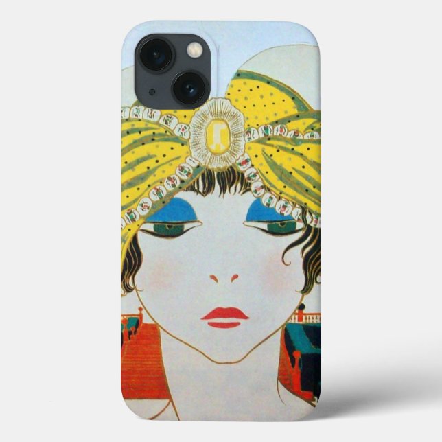 Coques Case-Mate iPhone FEMME AVEC TURBAN JAUNE ORIENTAL / Mode Beauté (Verso)