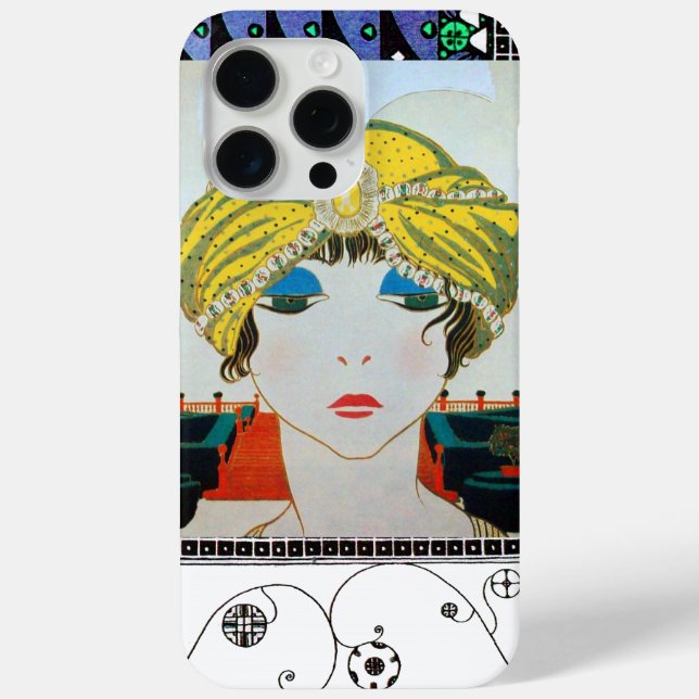 Coques Case-Mate iPhone FEMME AVEC TURBAN JAUNE ORIENTAL / Mode Beauté (Verso)