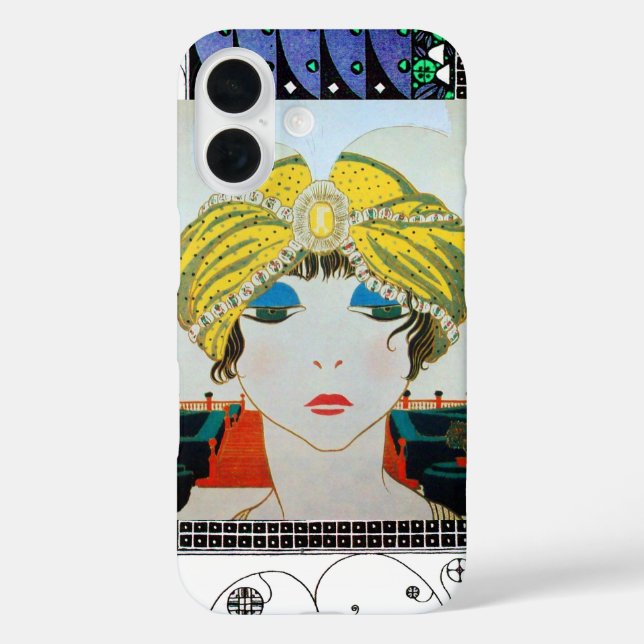 Coques Case-Mate iPhone FEMME AVEC TURBAN JAUNE ORIENTAL / Mode Beauté (Verso)