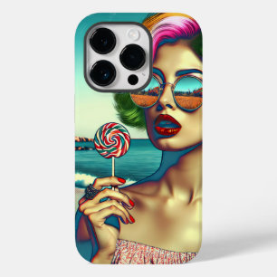 Coque Case-Mate iPhone Femme Belle de l'Art Pop Rétro avec Sucette