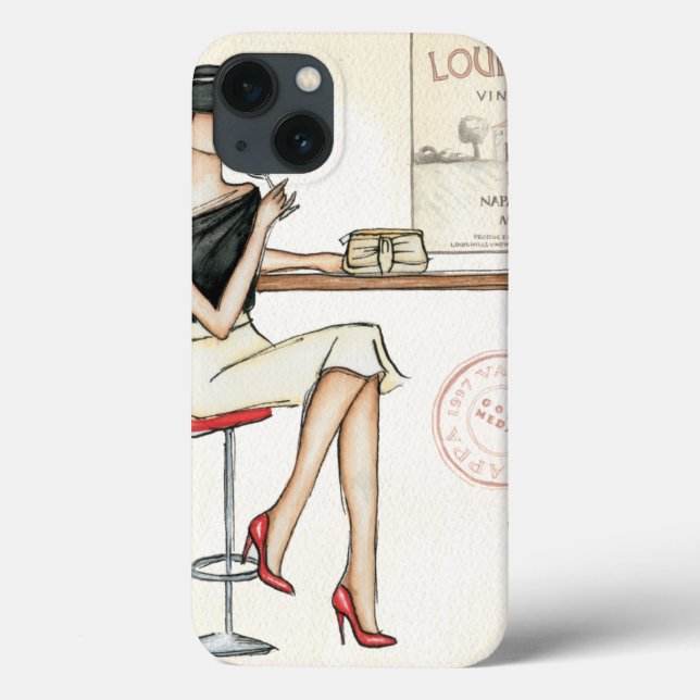 Coques Case-Mate iPhone Femme branchée Boire du vin (Verso)