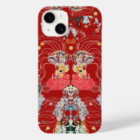 FEMME, CENTAUR FLORAL Rouge Blanc Klimt Motif