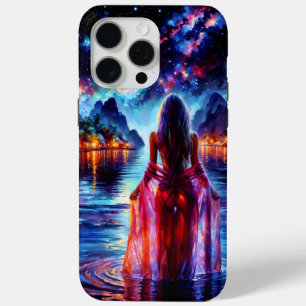 Coque Case-Mate iPhone Femme de fantaisie tropicale au clair de lune au p