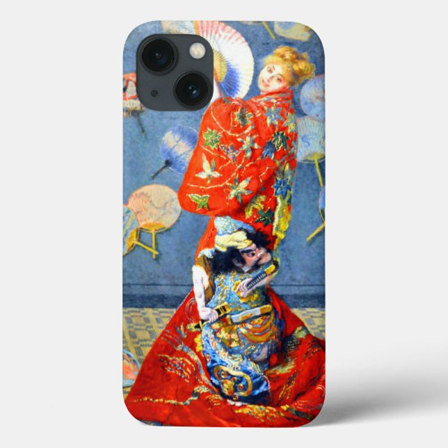 Coques Case-Mate iPhone Femme de Monet en costume japonais (Verso)