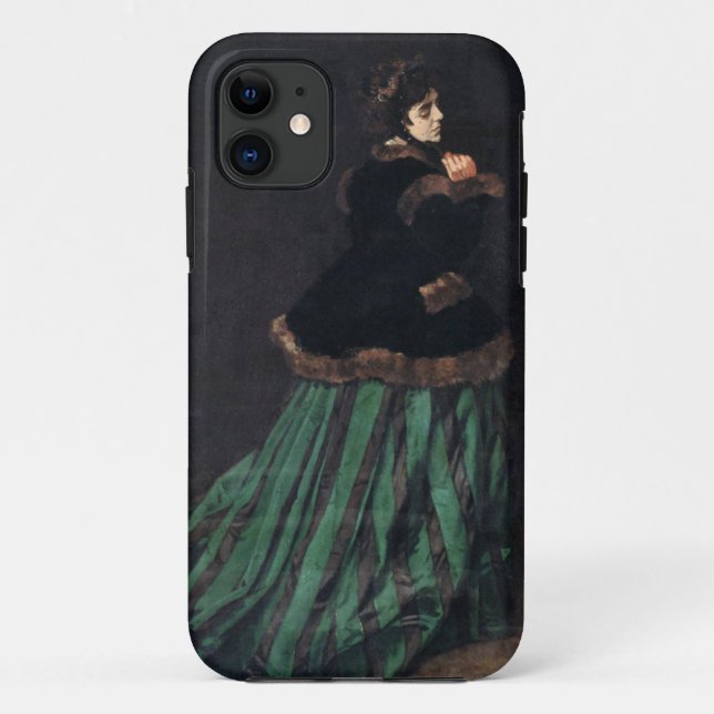 Coques Case-Mate iPhone Femme de Monet en robe verte (Dos)