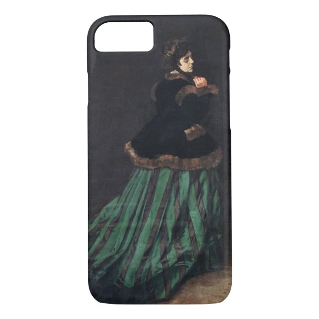 Coques Case-Mate iPhone Femme de Monet en robe verte (Dos)