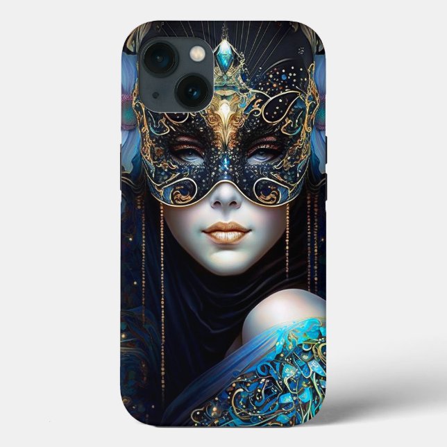 Coques Case-Mate iPhone Femme d'Imaginaire portant un masque (Verso)