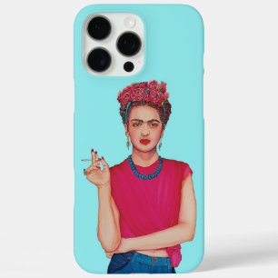 Coque iPhone 16 Pro Max Femme en jean bleu peinture à l'huile