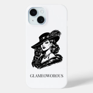 Coque Case-Mate iPhone Femme Glamour avec Illustration de Mode Féline