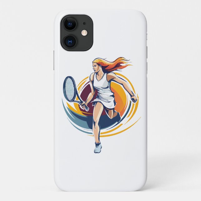 Coques Case-Mate iPhone femme jouant au tennis (Dos)