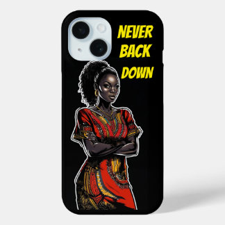 Coque Case-Mate iPhone FEMME NOIRE FORT - Ne jamais reculer