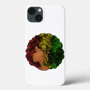 Case-Mate iPhone Case Femme noire rasta afro rouge jaune vert 