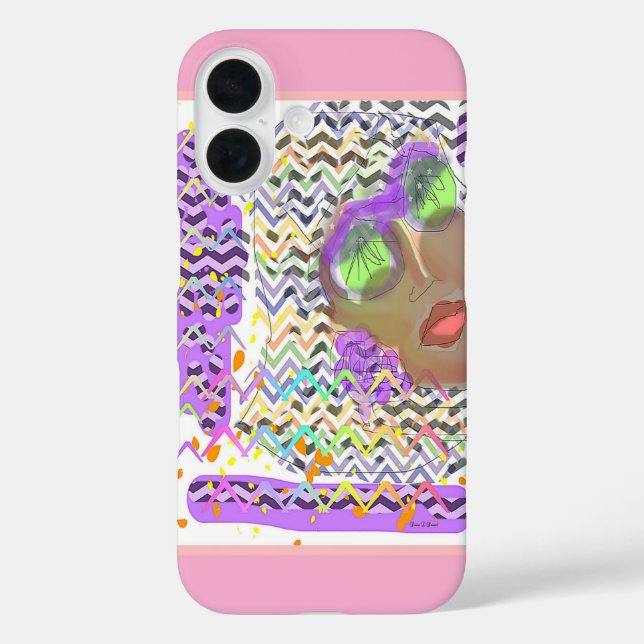 Coques Case-Mate iPhone Femme portant des verres verts (Verso)