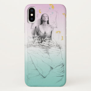 Coques Pour iPhone Femme qui se réveille en nageant Couleurs pastel A