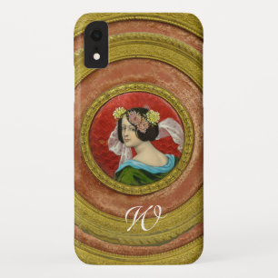 COQUES POUR iPhone FEMME ROMANTIQUE AVEC FLEURS ÉMAIL VINTAGE