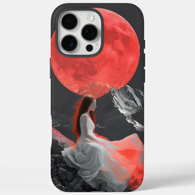 Coques Case-Mate iPhone Femme sereine sur la falaise sous l'Art numérique  (Verso)