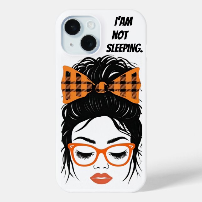 Coques Case-Mate iPhone Femme Whimsical avec lunettes orange (Verso)
