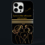 Coque iPhone 16 Pro Max Femmes célébrant l'amour<br><div class="desc">Deux femmes partagent un moment intime,  portant des tenues assorties qui rayonnent de chaleur et de joie. Entourés d'un décor estival parfait,  leurs expressions ludiques reflètent le plaisir de l'amitié et de l'amour. Sur ce briquet monogramme que vous pouvez entrer votre nom ou modifier n'importe quel texte</div>