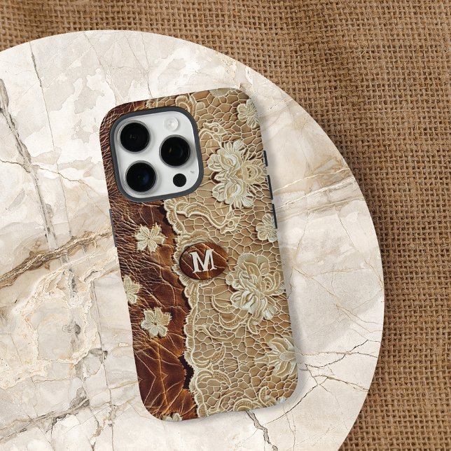 Coques Case-Mate iPhone Femmes de l'Ouest du pays en cuir n dentelle initi (Créateur téléchargé)