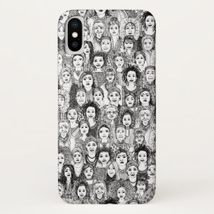 Coque Case-Mate Pour iPhone femmes du monde noir blanc