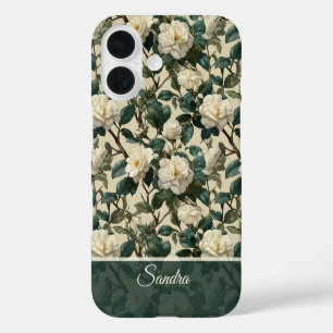 Coque Pour iPhone 16 Femmes Élégantes Cadeau Gardenias Fleur Personnali