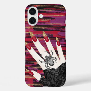 Coque Pour iPhone 16 Plus FEMMES GOTHIQUES éffrayantes MAIN AVEC DE LONGS ON